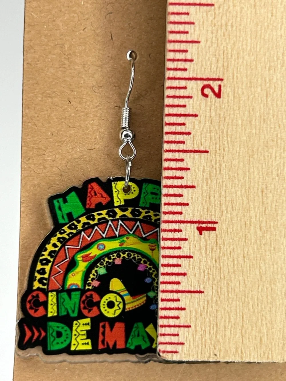 Happy Cinco de Mayo Colorful Fiesta Dangle Fashion Jewelry Earrings